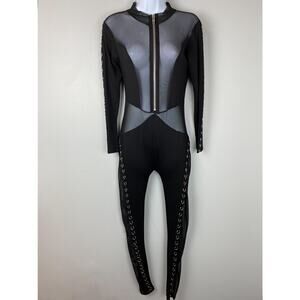 Poster Girl Black Rude Temptations Mesh Jumpsuit XS Catgirl